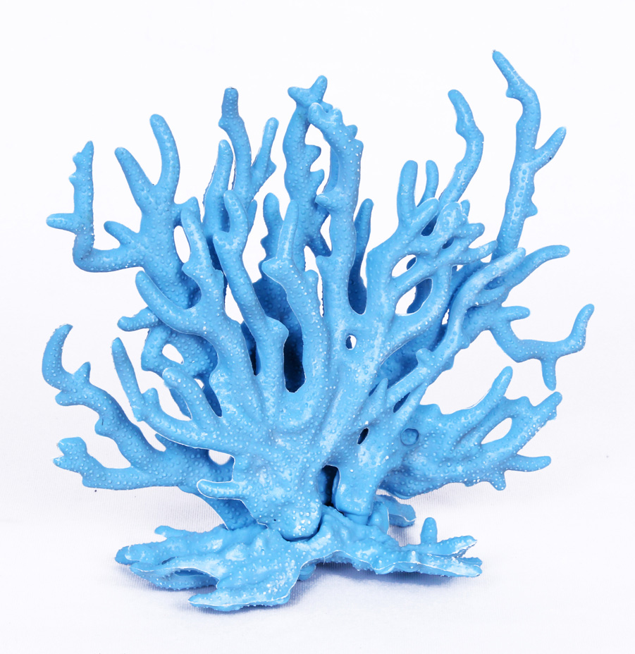 BLUE PLASTIC CORAL PLANT - GLOW IN THE DARK
