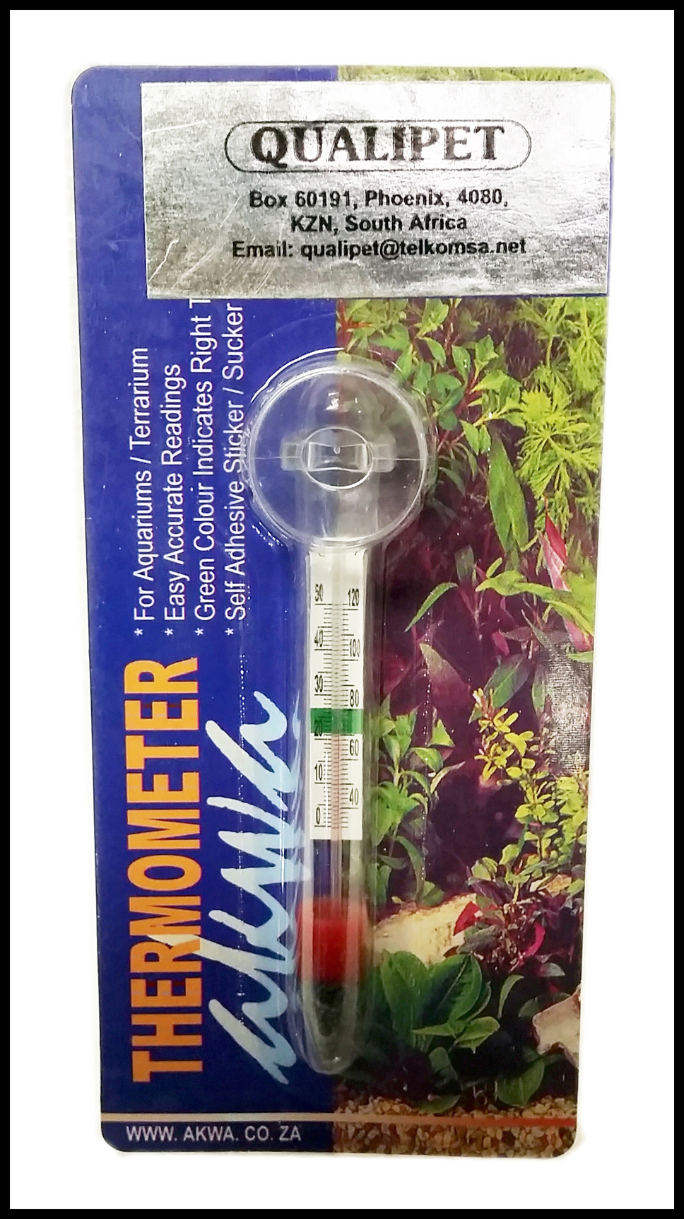 GLASS THERMOMETER WITH SUCTION CUP